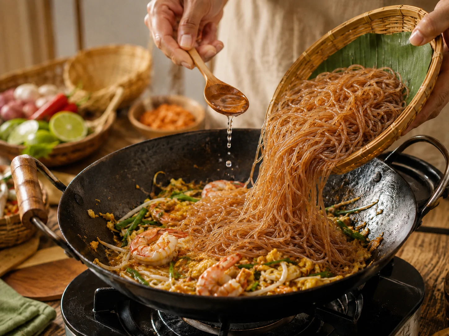 Add the noodles