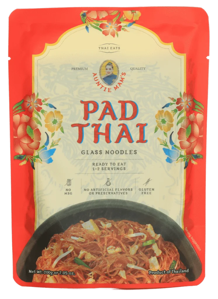 Auntie Mam’s glass noodle Pad Thai package