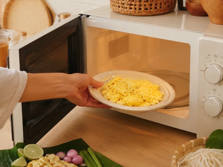 Cook eggs in the microwave
